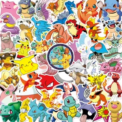 50pcs Pokemon Sticker Pack DIY Waterproof Anime Stickers Cute Phone Case Kawaii Packaging Laptop Skin  Art Supplies