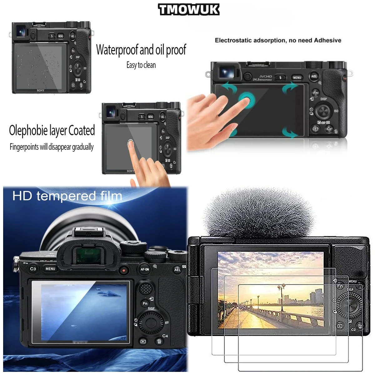 

Tempered Glass Protection Cover Screen Film For Sony Alpha A6600 A6000 A6100 A6300 A6400 A5000 NEX-7/6/5/5N/5T/5R/3