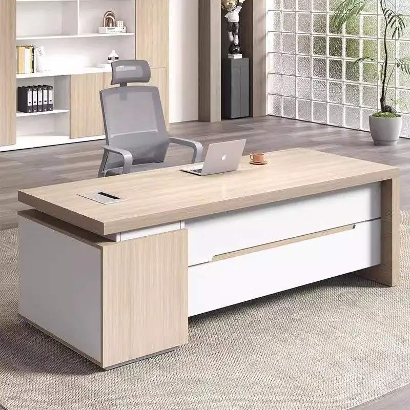 Bureau simple et moderne, bureau de finance, gestionnaire de président, meubles combinés de bureau et de chaise