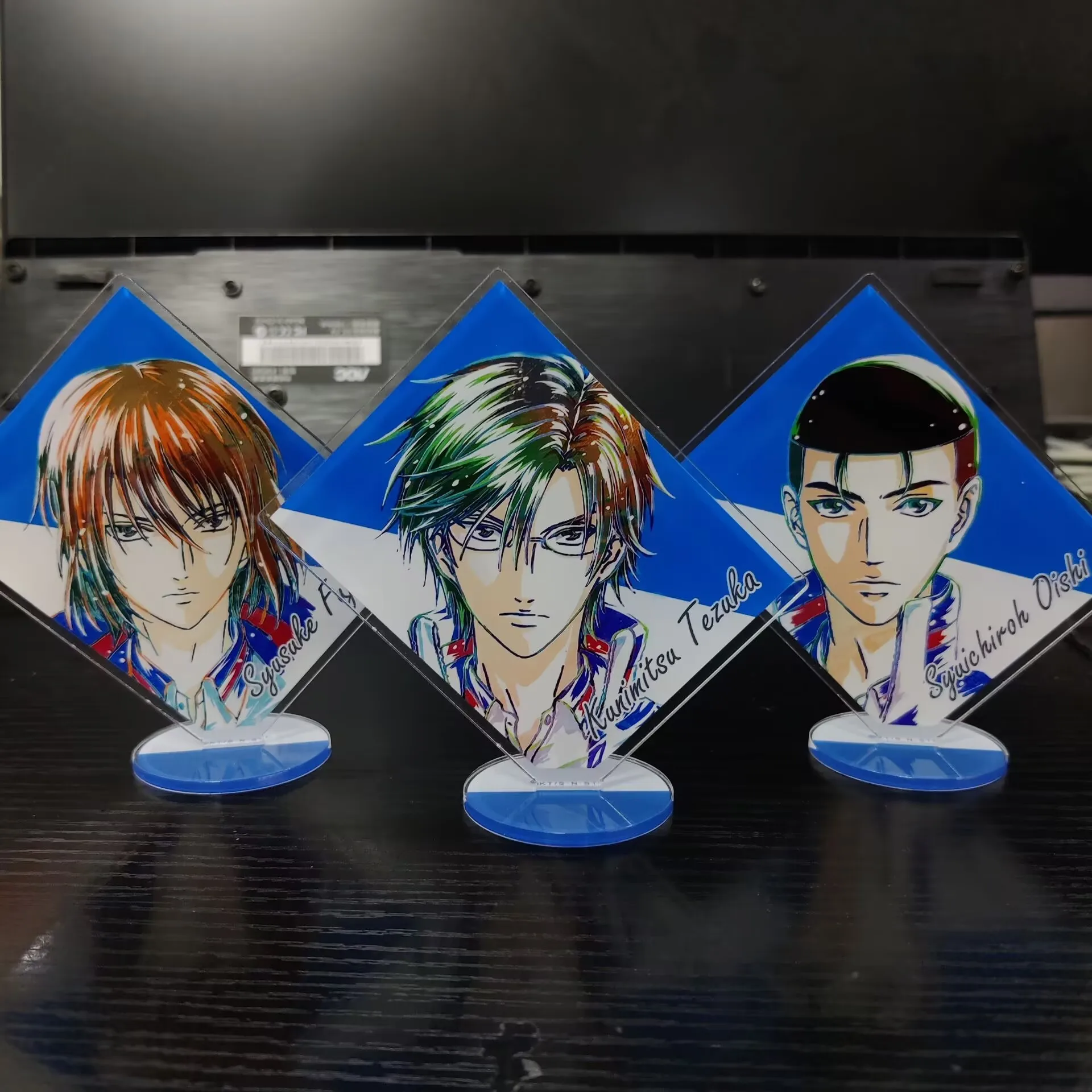 

Japan New Prince Of Tennis Anime Figures Ryoma Echizen Tezuka Kunimitsu Acrylic Standing Sign Fuji Syusuke Character Model Prop