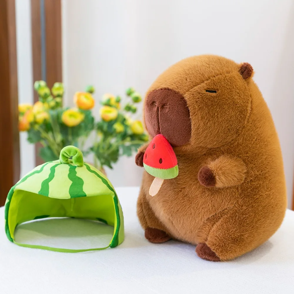 

Creative Watermelon Capybara Plush Toy Fluffy Stretchable Capybara Plush Doll Soft Cute Capybara Stuffed Doll Birthday