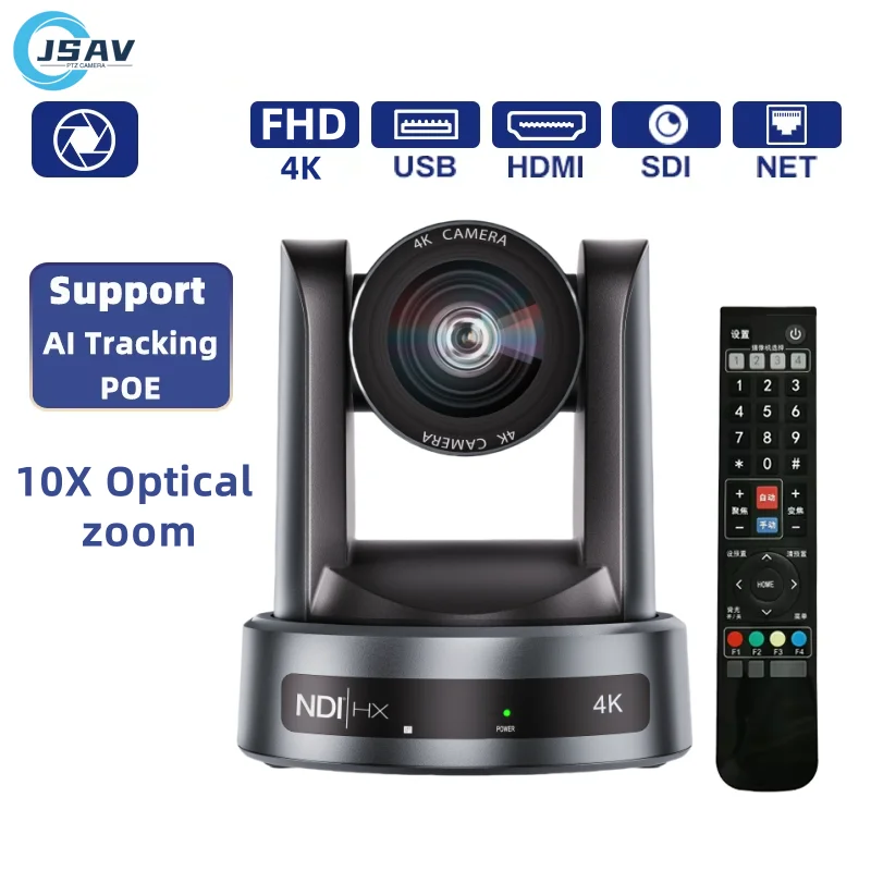 

JSAV PTZ камера NDI 10X 4K SDI USB IP POE Камера прямой трансляции для церковного