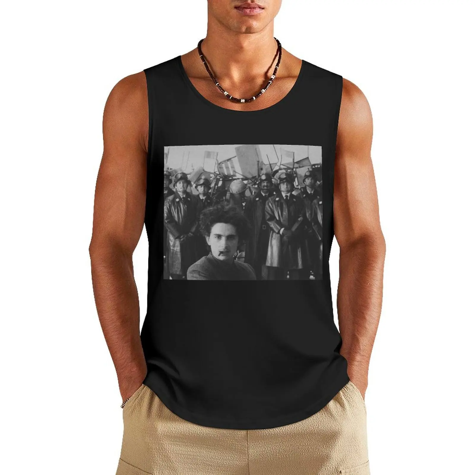 Zeffirelli The French Dispatch Tank Top cotton t-shirts man plain t-shirt summer clothes for men gym t shirt men