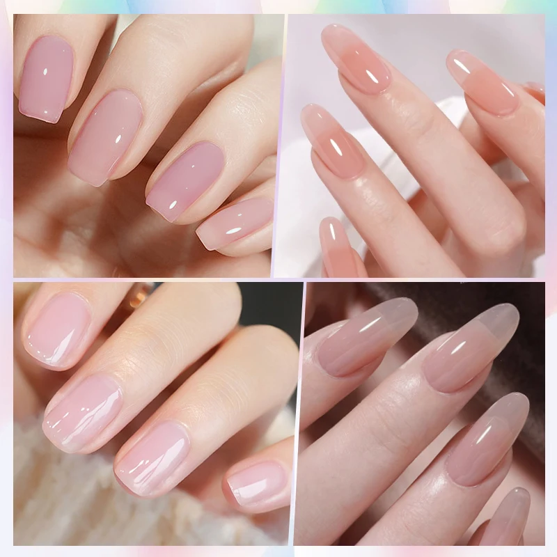 Born pretty geléia transparente gel unha polonês nude cor rosa uv embeber fora gel verniz jade arte do prego gel 10ml design manicure