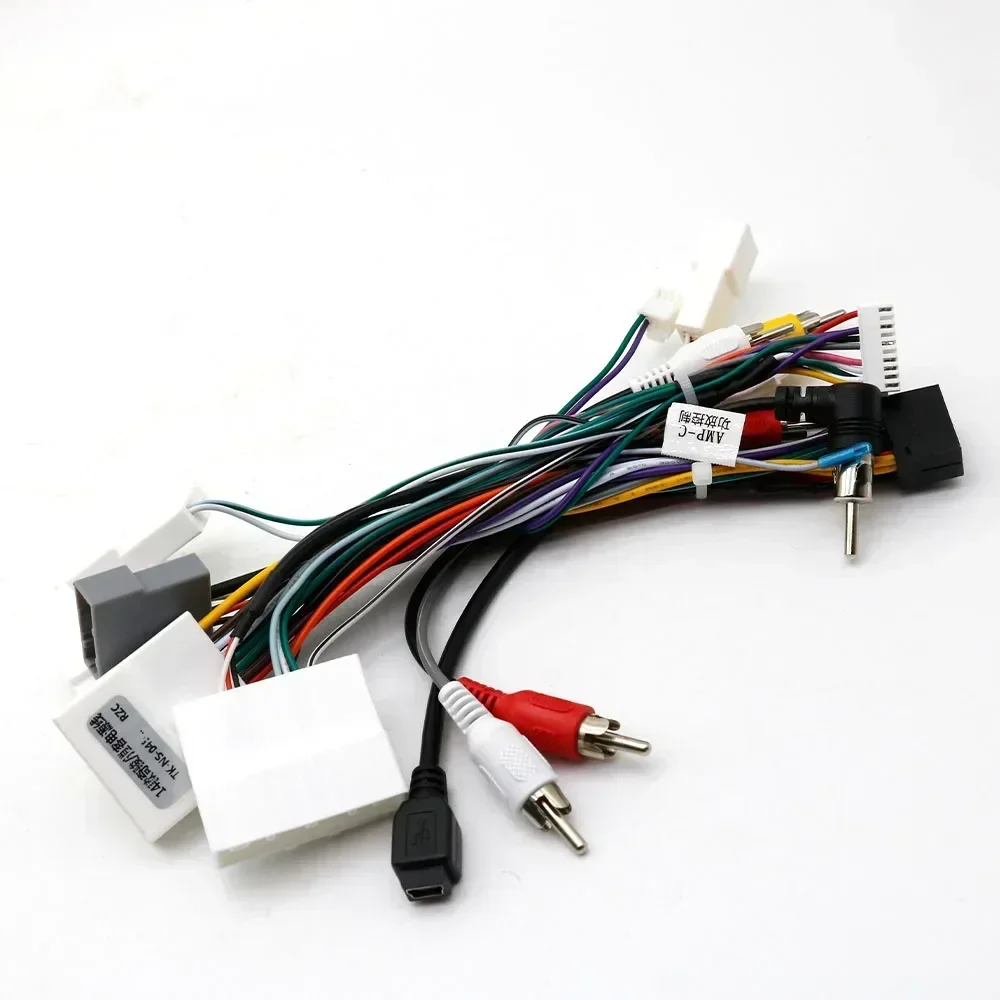 Car Radio Stereo Wiring Harness Cable Adapter Android 16pin For Nissan Murano Qashqai j10 j11 X trail Tiida