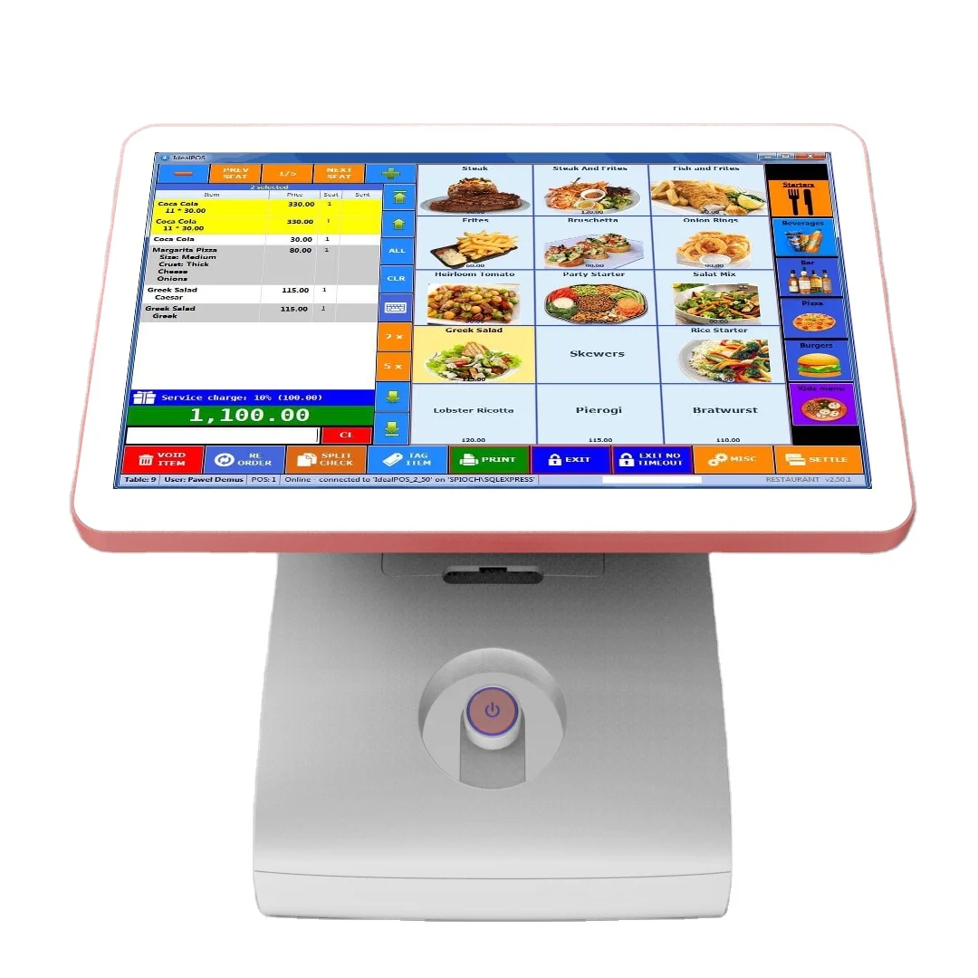 نظام Win/android Google GMS POS مقاس 15.6 بوصة، ماكينة تسجيل المدفوعات النقدية POS التي تعمل باللمس، مجموعة غلاف الماكينة الكل في واحد، آلة كاملة --- PY #1