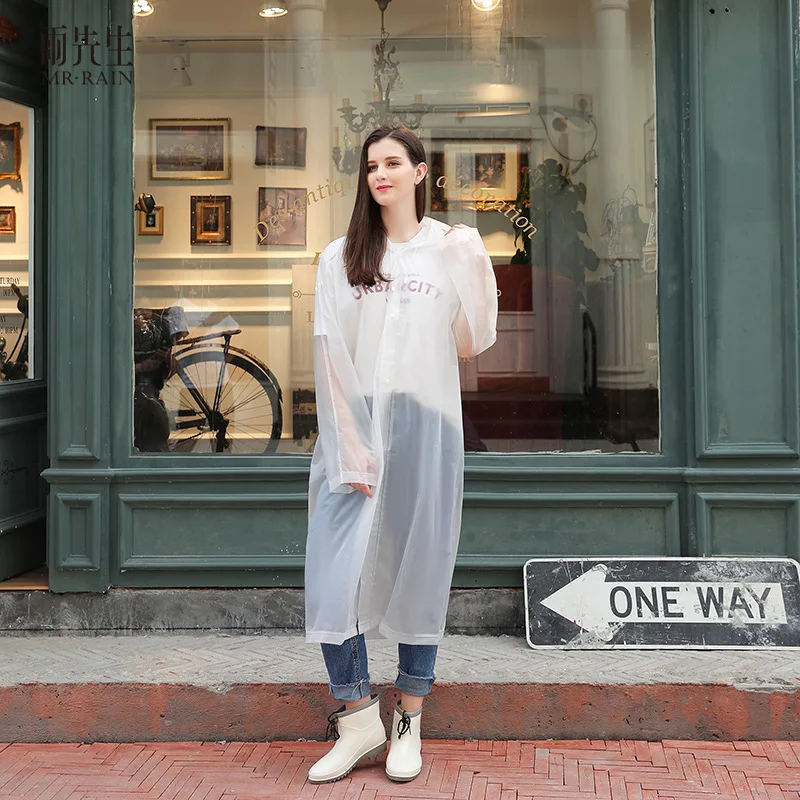 معطف واق من المطر EVA للبالغين، معطف واق من المطر فردي شبه شفاف متعدد الألوان جيد، نماذج معطف واق من المطر للجنسين في الهواء الطلق مناسبة لكل م