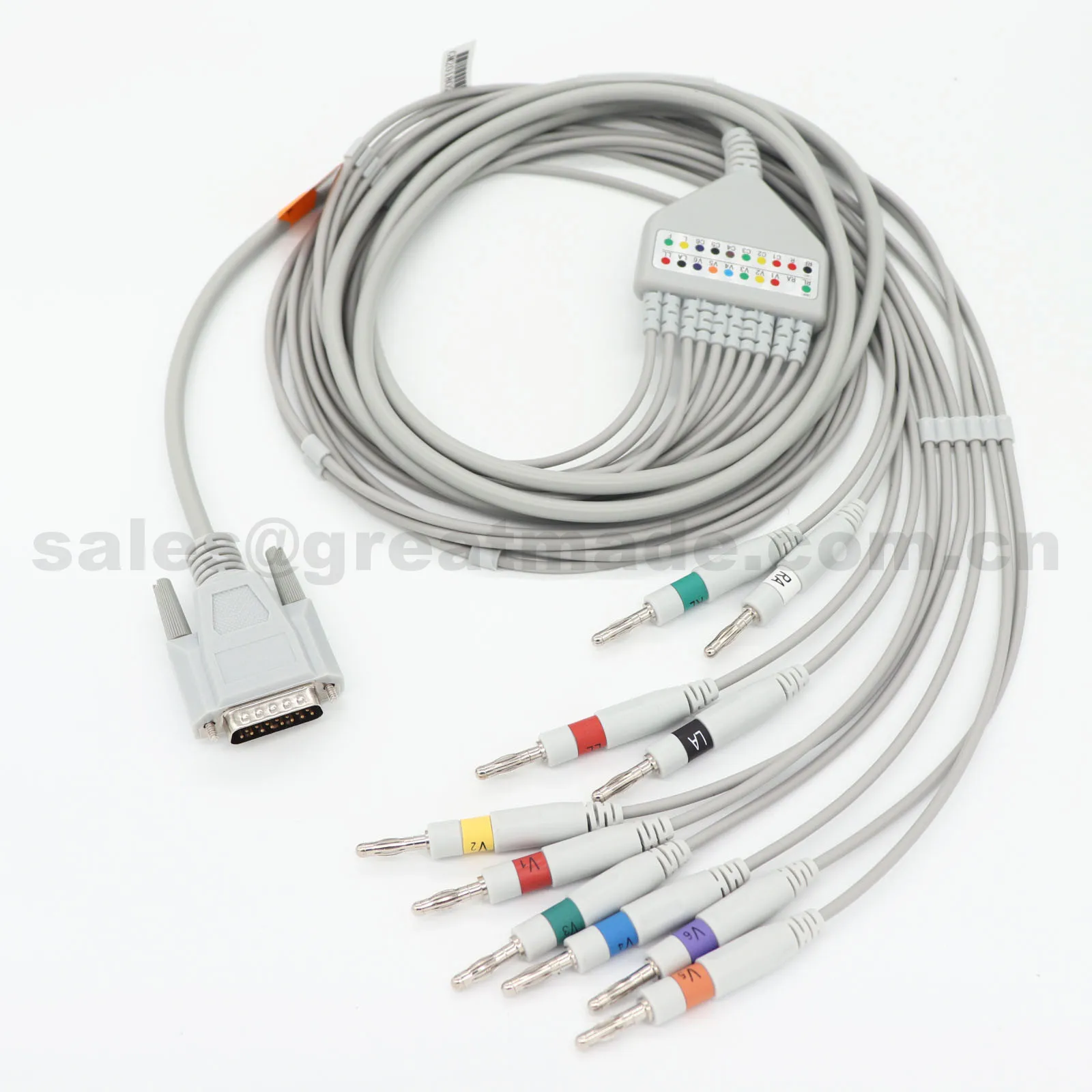 Compatible with Nihon Kohden 10-lead EKG cable