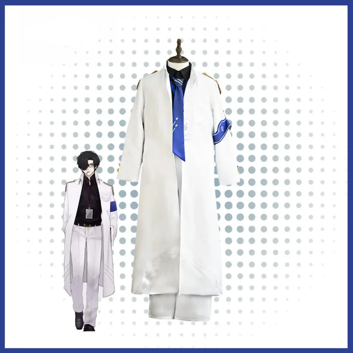 Game Blue Archive The Animation Teacher Schale Cosplay Costume Working White Long Coat Shirt Uniform Wig Man Carnival Suit 2025