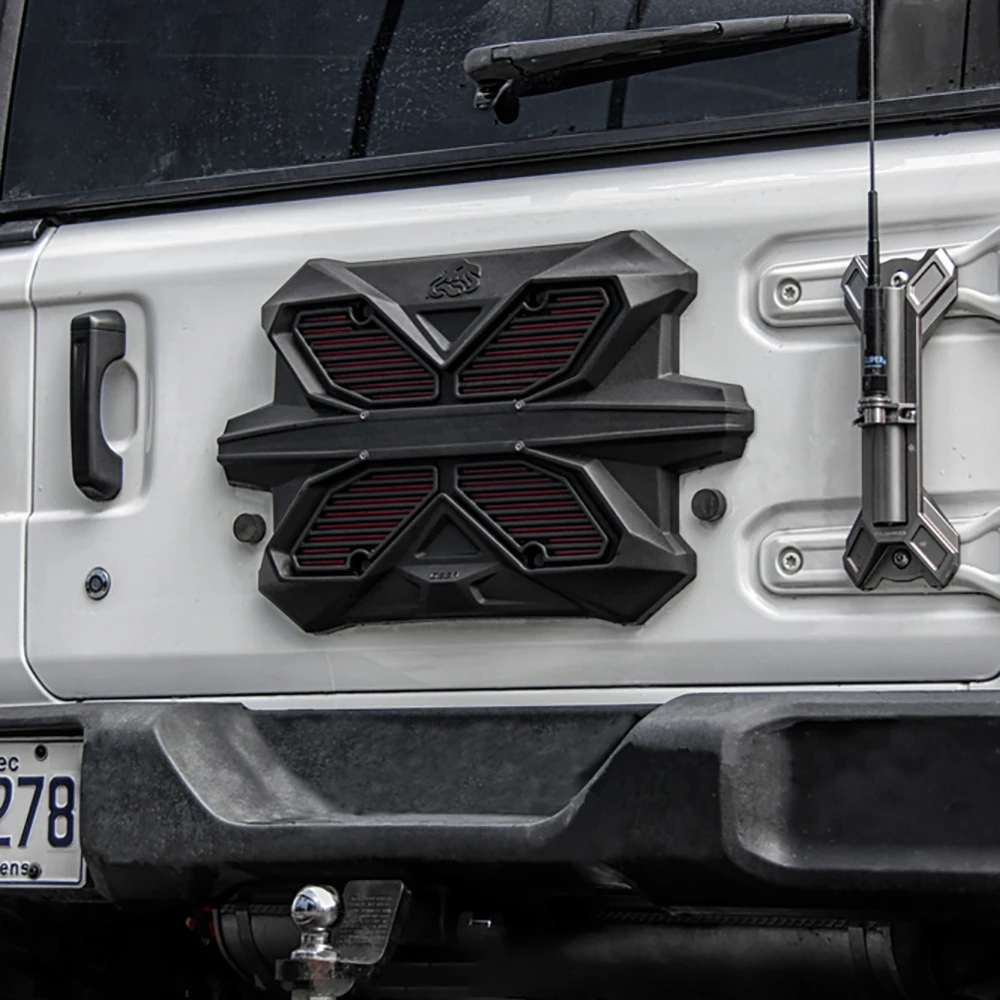 ABS Tailgate Panel for Tank 300 2019-2024, Spare Tire Delete Cover with Brake Light License Plate Bracket Camera Mount, TK1020