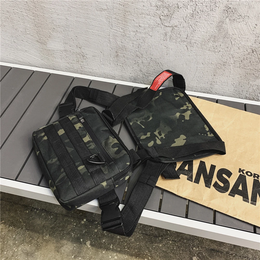 

Oxford Cloth Waistcoat Hip Hop Shoulder Pouch Unisex Streetwear Vest Chest Bag Multifunction Bag Belt Bag Pouch Packs