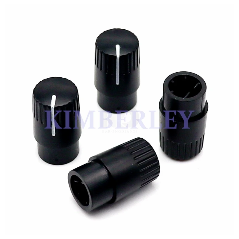 10PCS 12×20.5MM Plastic Knob Potentiometer Knob Cap Half Shaft Knob Aperture 6MM Power Amplifier Sound Knob