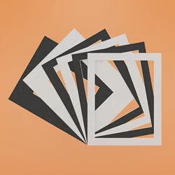 White/Black 20X16 inch Photo Mats Paperboard A3A4/16X12 Opening Mounts Textured Surface For Picture Frame Passepartout 12PCS/Lot