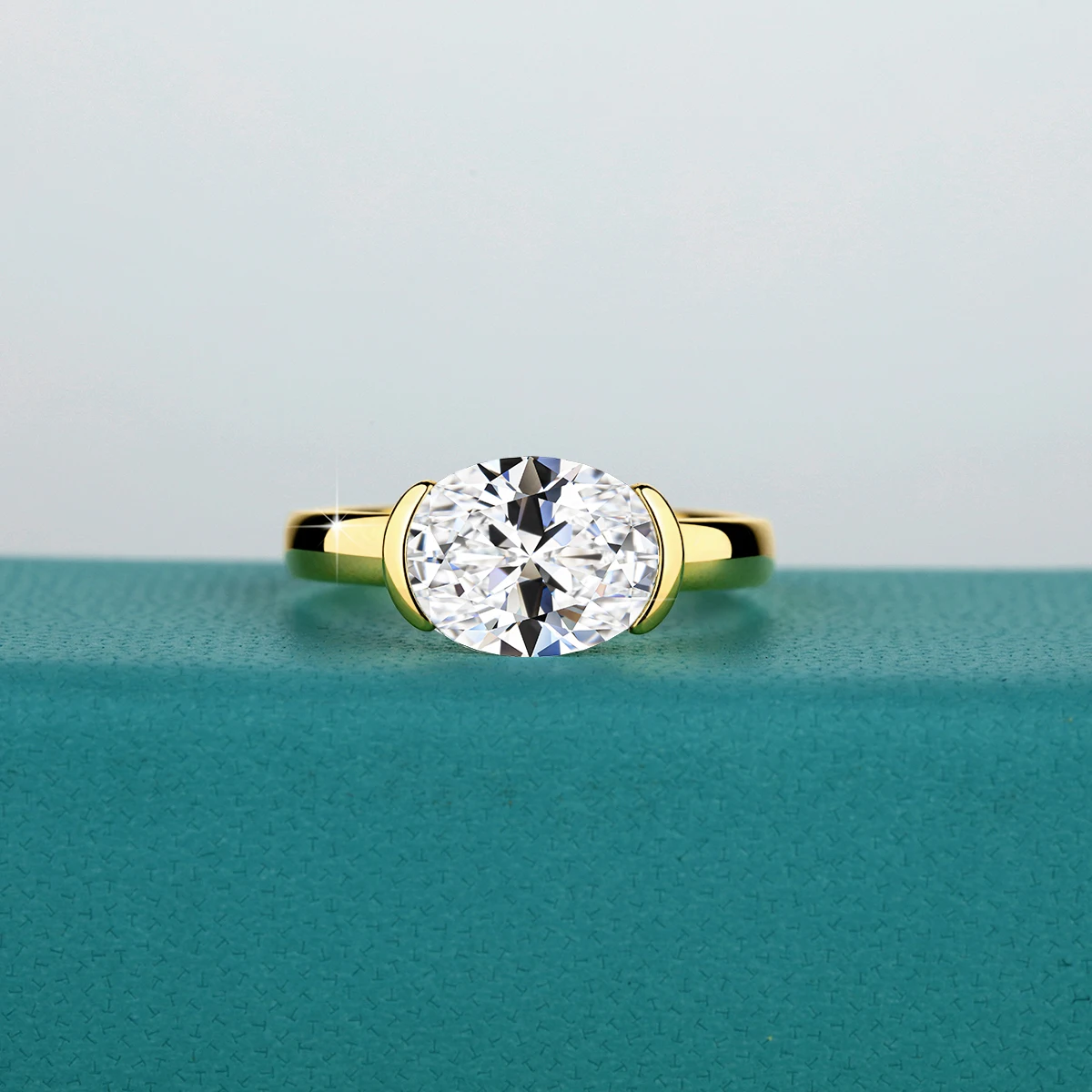 D-Farbe VVS Oval-Schliff Moissanit-Ringe für Frauen 8*10mm 3CT Labor-Diamant 925 Sterling Silber Edelschmuck mit GRA-Zertifikat – Detail 5