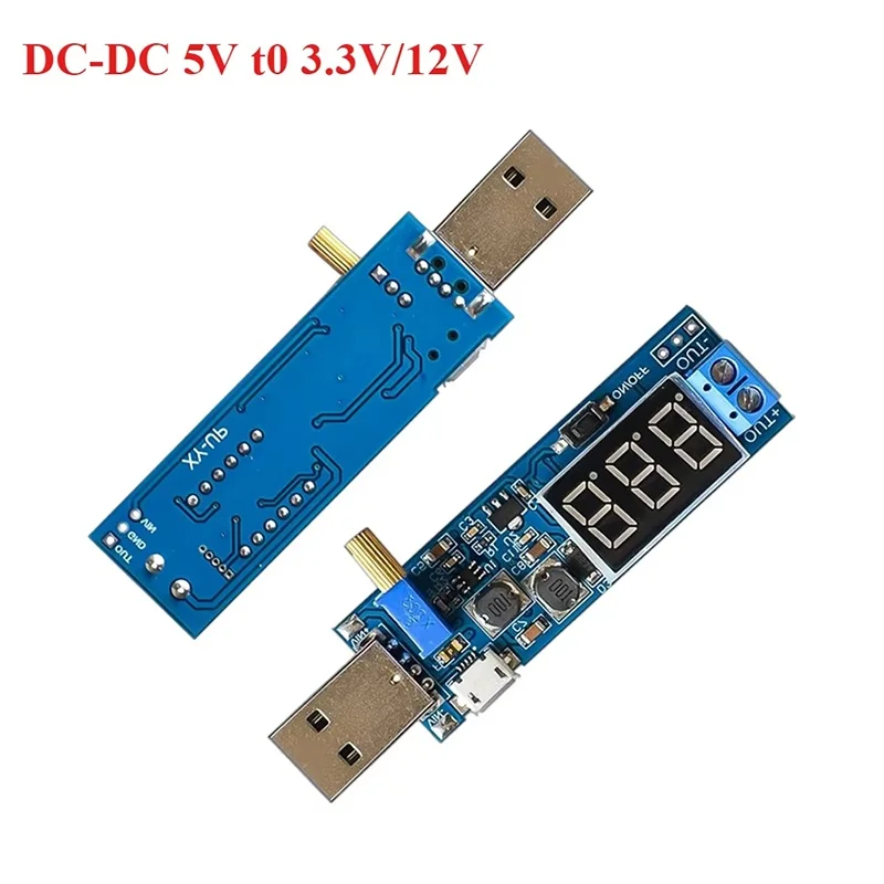 USB DC Boost Buck Converter USB Step UP/Down Power Supply Module Boost Buck Converter DC-DC 5V to 12V Adjustable Output 1.2V-24V