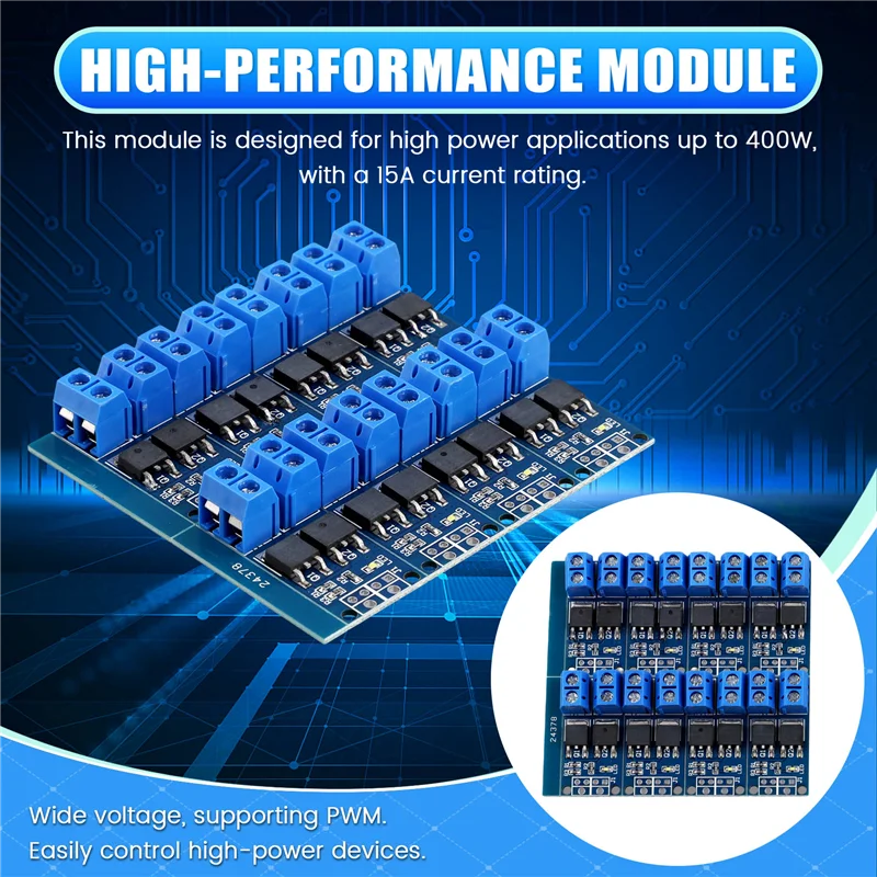 ABZZ-20Pcs 15A 400W MOSFET Trigger Switch Drive Module PWM Regulator Control Panel