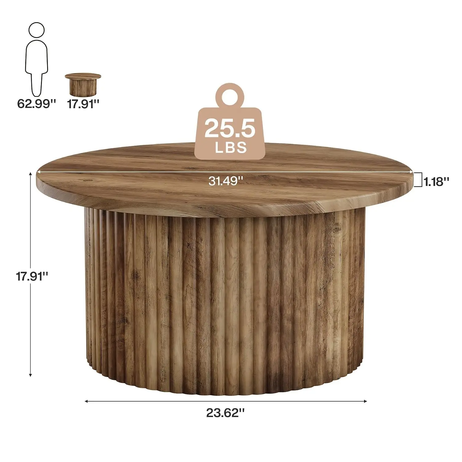 Round Coffee Table 31.5