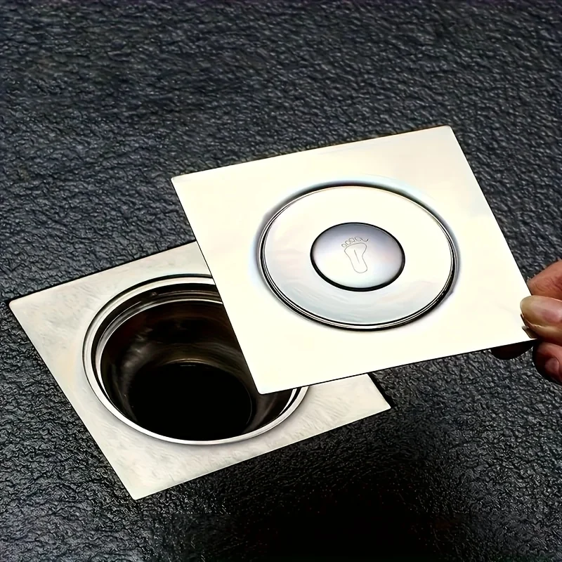 Stainless Steel Smooth Edge Bathroom Drain Floor Drain - Suitable, Easy to Install, Durable Bathroom Additions for Efficient