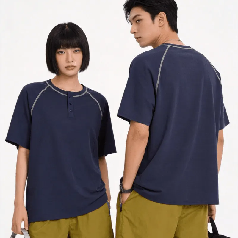 Men Oversize Fashion Loose American Basketball Short Sleeve Round Neck Versatile Trend Couple Outfit Casual T Shirts All-Match