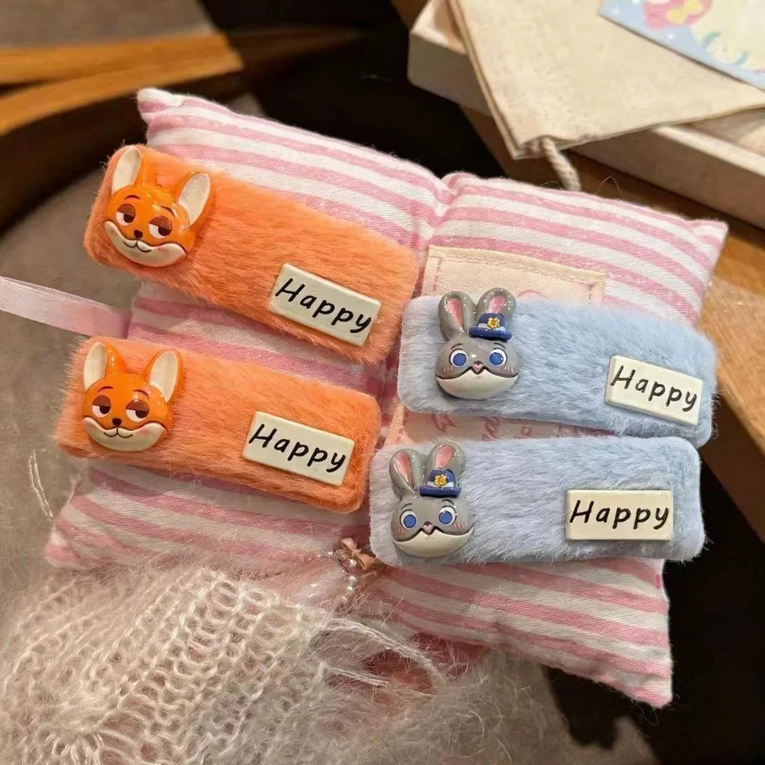 Zootopia Disney Stitch Hairpin Girls Hairpin Headgear Baby Girls Cartoon Cute DIY Hair Accessories Clips Little Girl