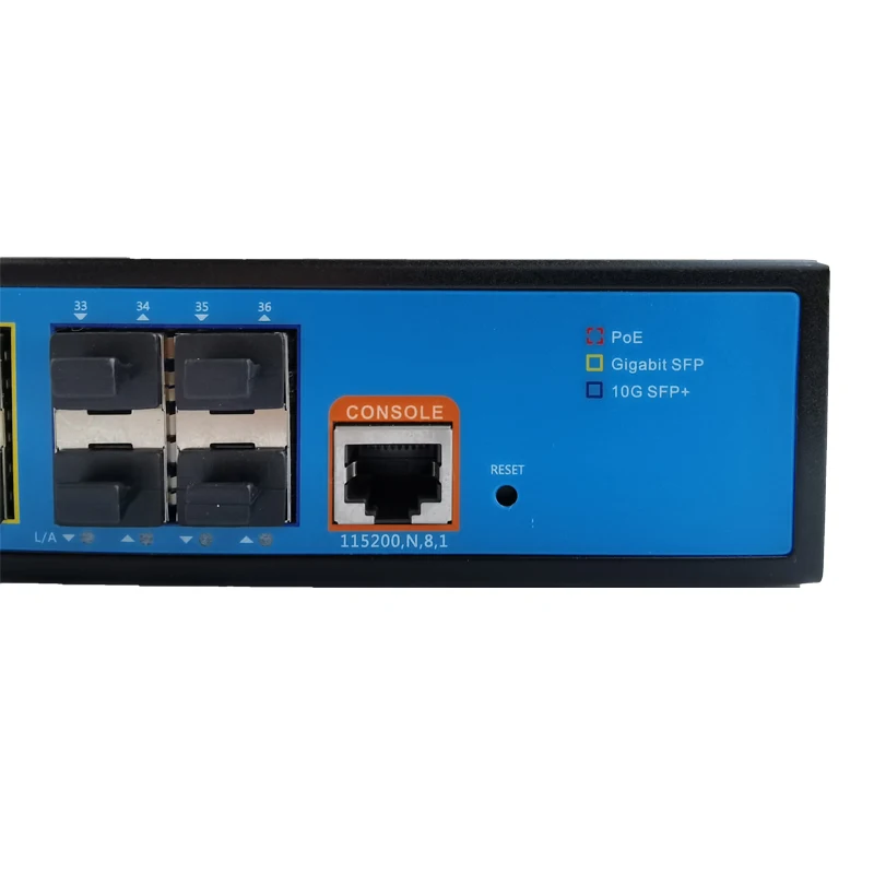 EWIND Managed POE Switch 24 10/100/1000M Ports Layer 3 Gigabit Ethernet Switch with 8 SFP Slot and 4 10G Uplink SFP+ Fiber Slot