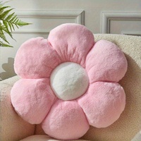 Soft Floral Plush Pillow Charming Decorative Flower Shaped Cushion Living Room or Bedroom Cozy Room Accessory Polyester Fiber