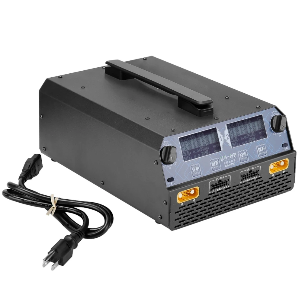 EV-PEAK U4-HP Balance Charger Dual Channel for LiPo/LiHv 6S-14S TATTU Herewin Battery 2500W 25A