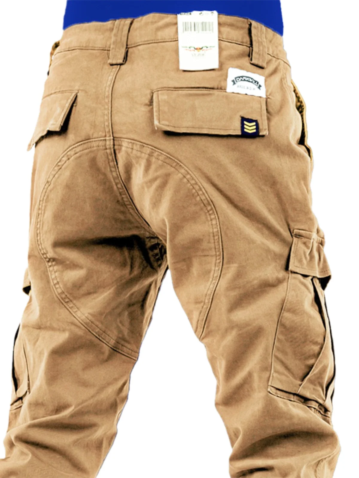 

Yezoe American Sle Work Pants Men's Autumn Winter Khaki Trendy Loose Straight Elastic Casual Trousers Youthful Energy Sle