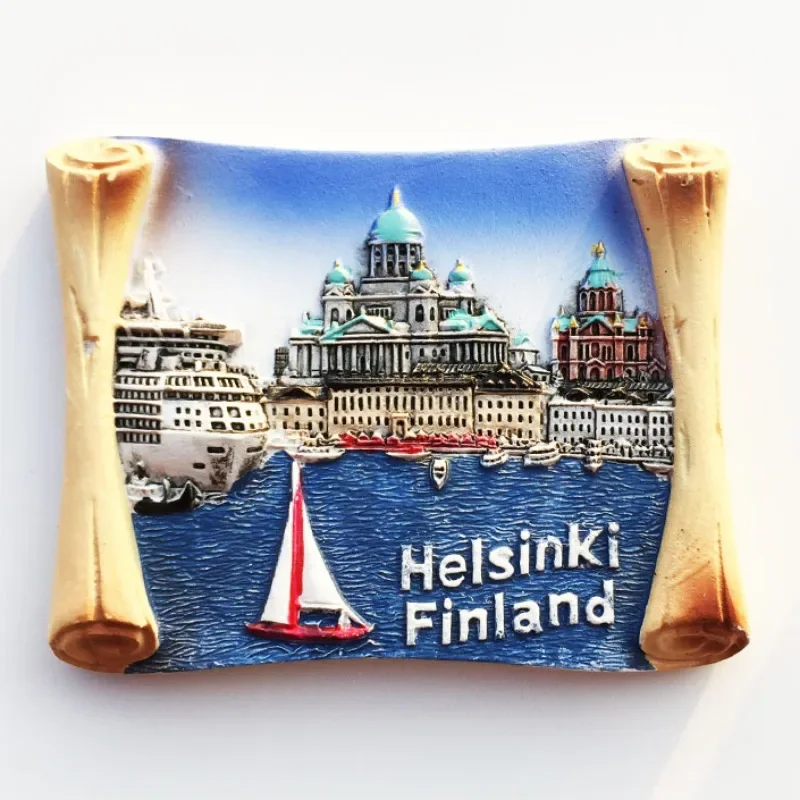 Finland Fridge Magnets Helsinki Turku Castle Lapland  Travelling Souvenirs Fridge Stickers Chrsitmas Wedding Gifts