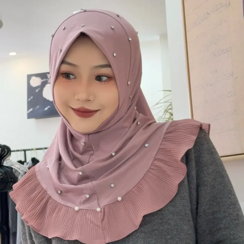 

Falbala Diamonds Muslim Women Hijab Shayla Instant Scarves