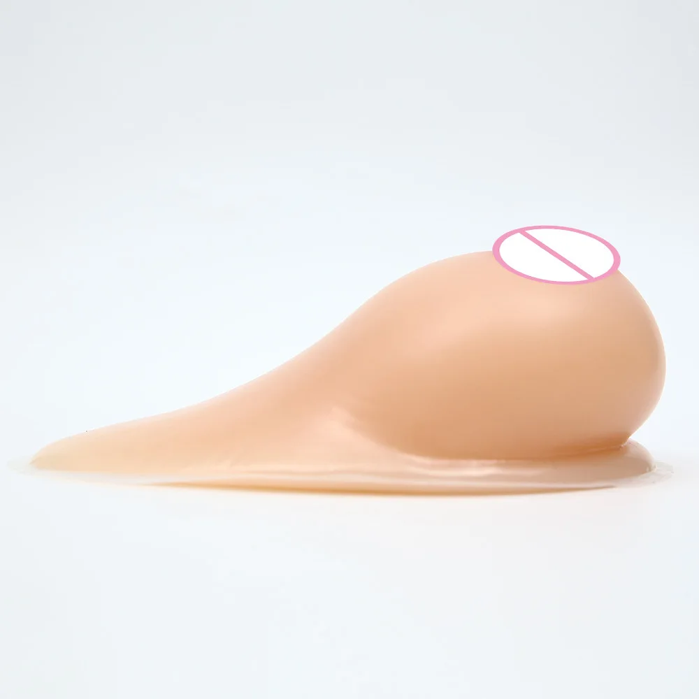 Nieuwe siliconen borsten travestiet travestie borsten Waterdruppels siliconen nepborsten bruin