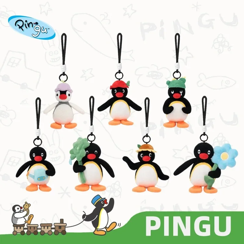 Animal Penguin Family 12cm Flower Language Series Cute Pingu Multiple Expressions Toys Keychain Decoration Toys Surprise Gifts