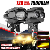 Motorcycle Spotlights High Power Lens Projector LED Driving Lights for Off-road Vehicle Motorbike External Headlamp Waterproof
