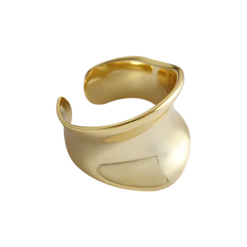 Mewanry Silver Color Concave Open Finger Rings For Women Couples Minimalist Classic Fashion Hyperbole Unique Party Jewelry Gifts
