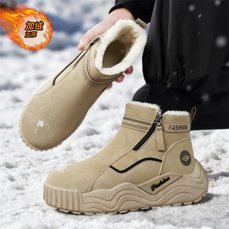 الرجال الأحذية 2025 جديد شبشب شتوي حذاء رجالي دافئ مقاوم للماء عدم الانزلاق أفخم أحذية رياضية الذكور تنيس أحذية الرجال أحذية رياضية الشتاء #4