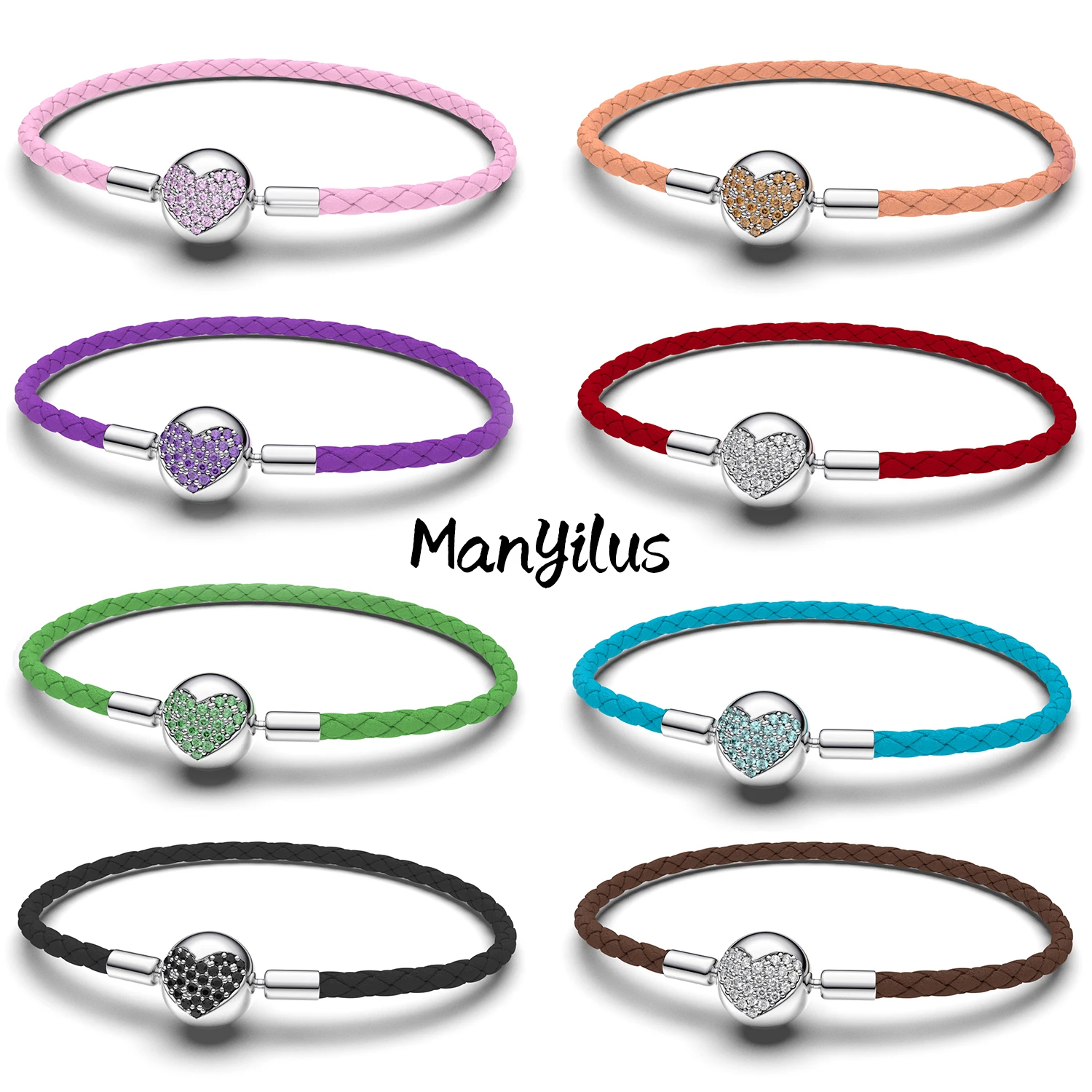 

Manyilus Beads Bracelet Pendant Bracelets Women Man Charms Girls Sterling Silver 925 Jewelry Original Bracelets Certified Silver