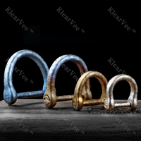 Titanium Alloy Ice Crystal EDC Horseshoe Buckle Stainless Steel Key Cover Accessory Stirrup Car Keychain Camping Backpack Buckle