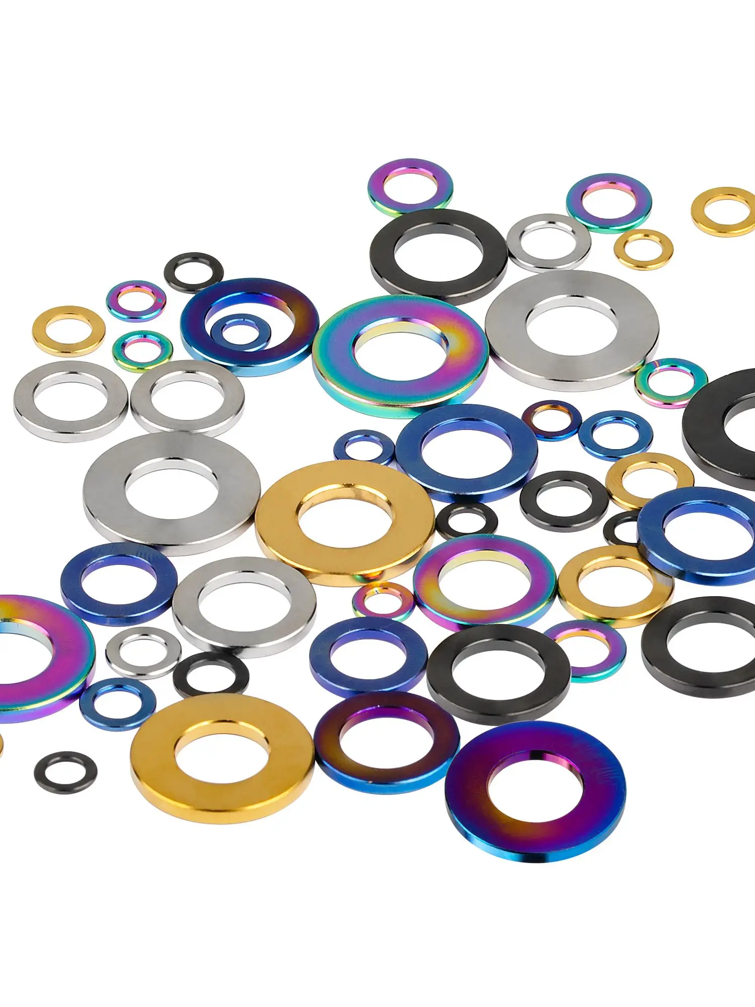 Yaruijia titane M3/M4/M5/M6/M7/M8/M10/M12/M14 rondelle d'espacement en titane pour vis à boulon DIN912 pièces de vélo moto