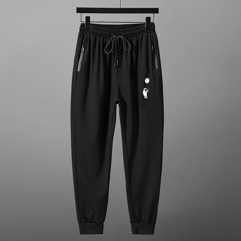 

Summer Cool Pants Men Solid Color Jogger Pants Plus Size 10XL Fashion Casual Sweatpants Summer Black Pants Male
