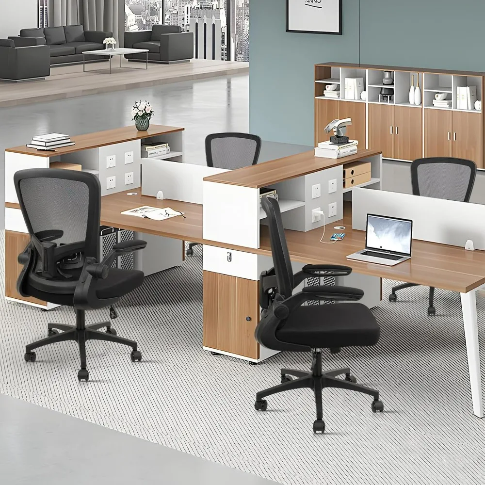 Desk Chairs with Wheels, Ergonomic Mesh Office Chair Adjustable Height and Swivel Lumbar Support Home