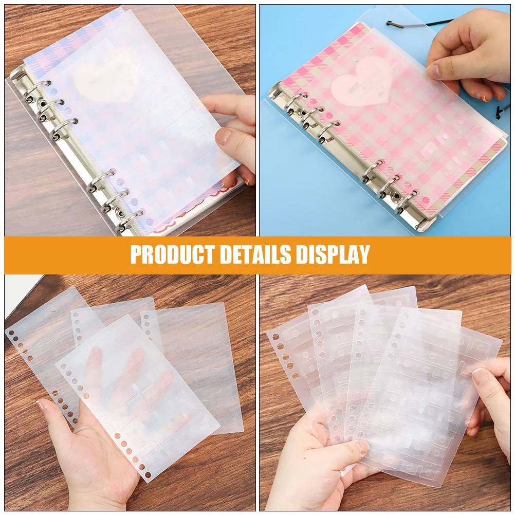10 Sheets Sticky Page Markers for Notebooks Multi-Function Self Adhesive PVC Index Tabs for Annotating Books File Folders