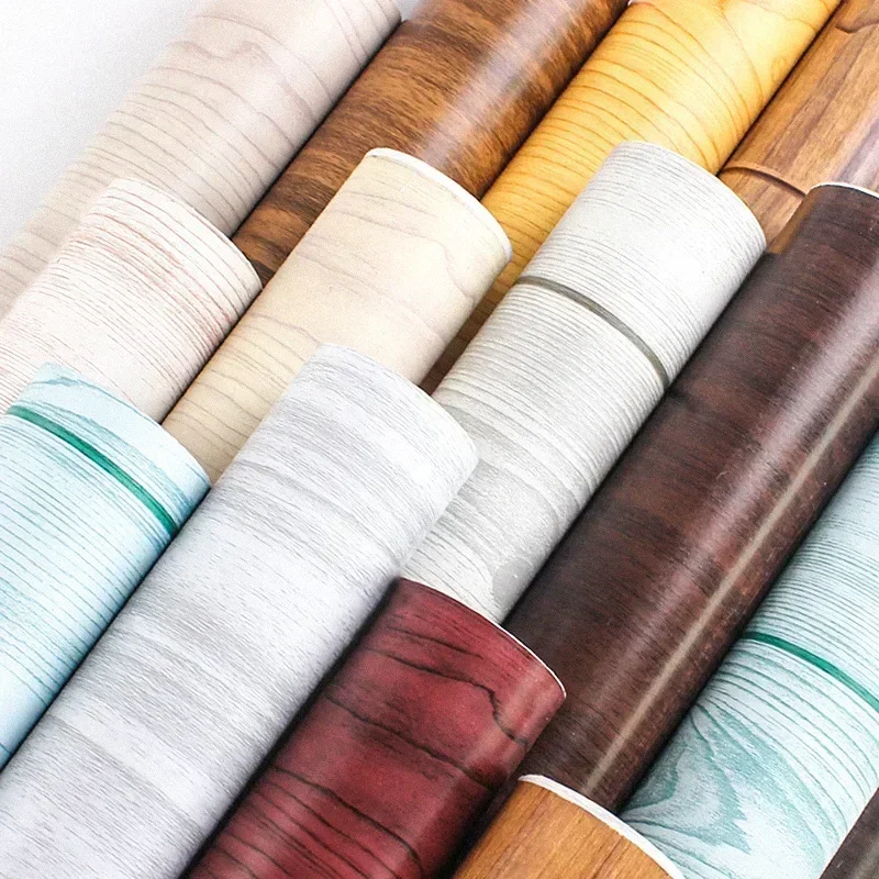 45cm*10m Wood Grain Pattern Self-adhesive Wallpaper Waterproof and Moisture-proof Wallpapers Furniture Self-adhesive Wallpaper