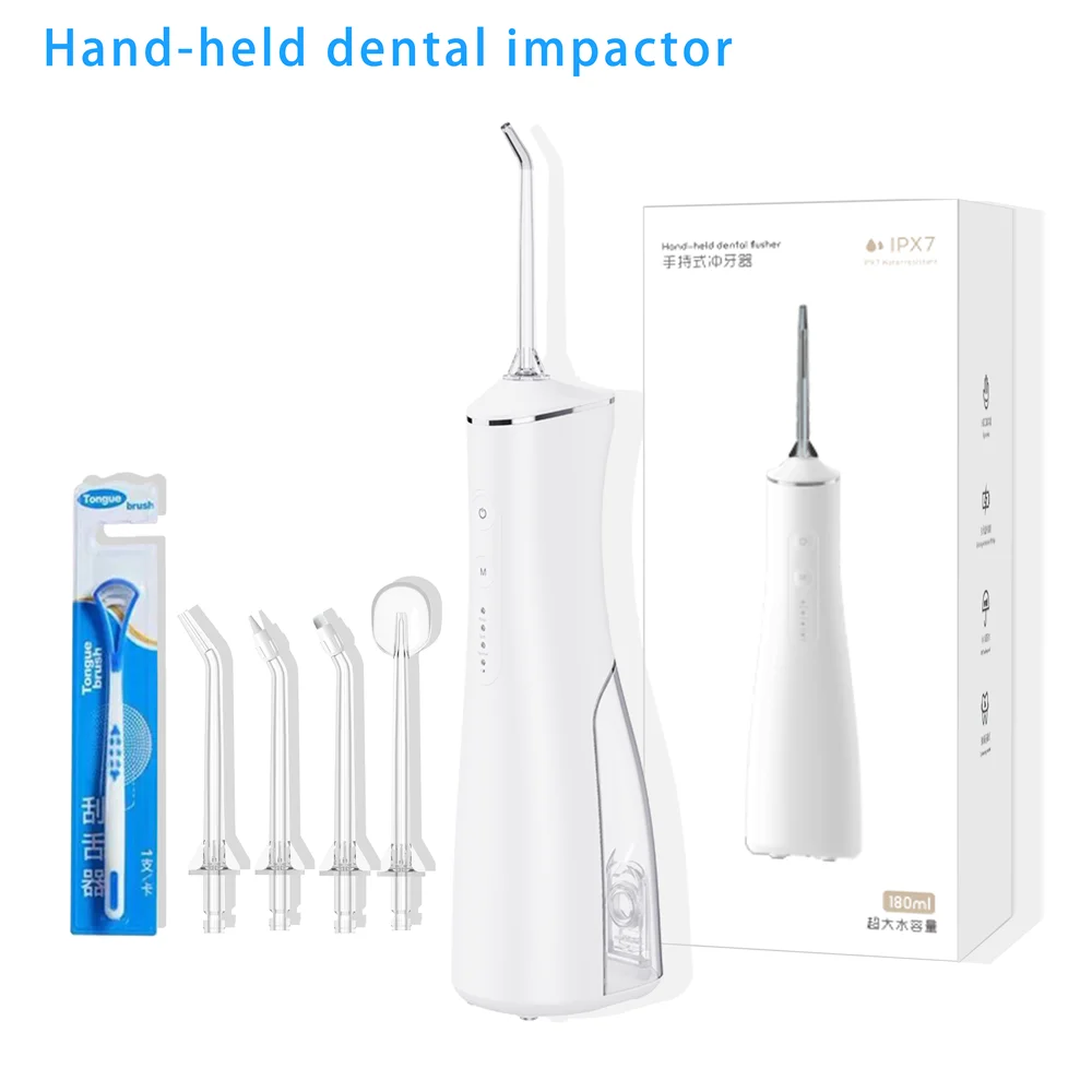 Oral Irrigator ฟัน Scaler 3-Speed ปรับน้ำ Flosser ทันตกรรมแบบพกพา Water Jet 180ML IPX7กันน้ำทำความสะอาดฟัน