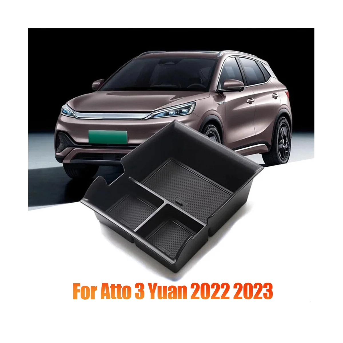 Car Center Console Btorage Box Armrest Box Storage Tray for BYD Atto 3 Yuan Plus 2022 Atto3 Accessories