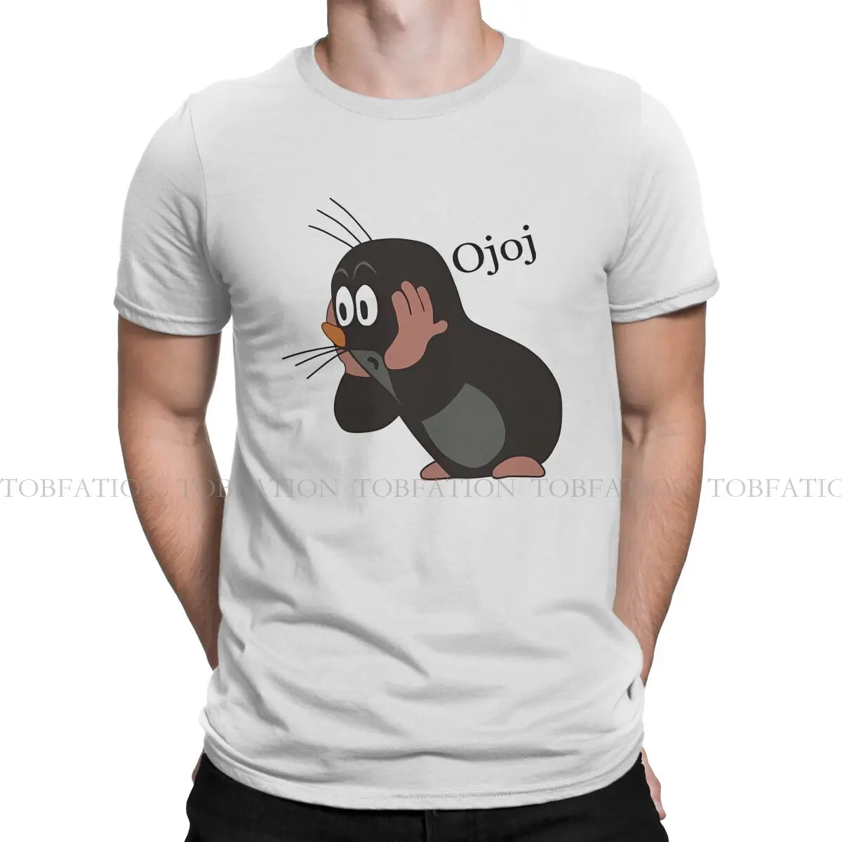 The Little Mole TShirt for Men Vintage Basic Summer Sweatshirts T Shirt High Quality Trendy Fluffy