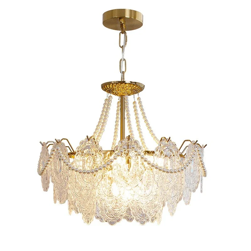 

French light luxury chandelier living room light modern simple bedroom dining room light