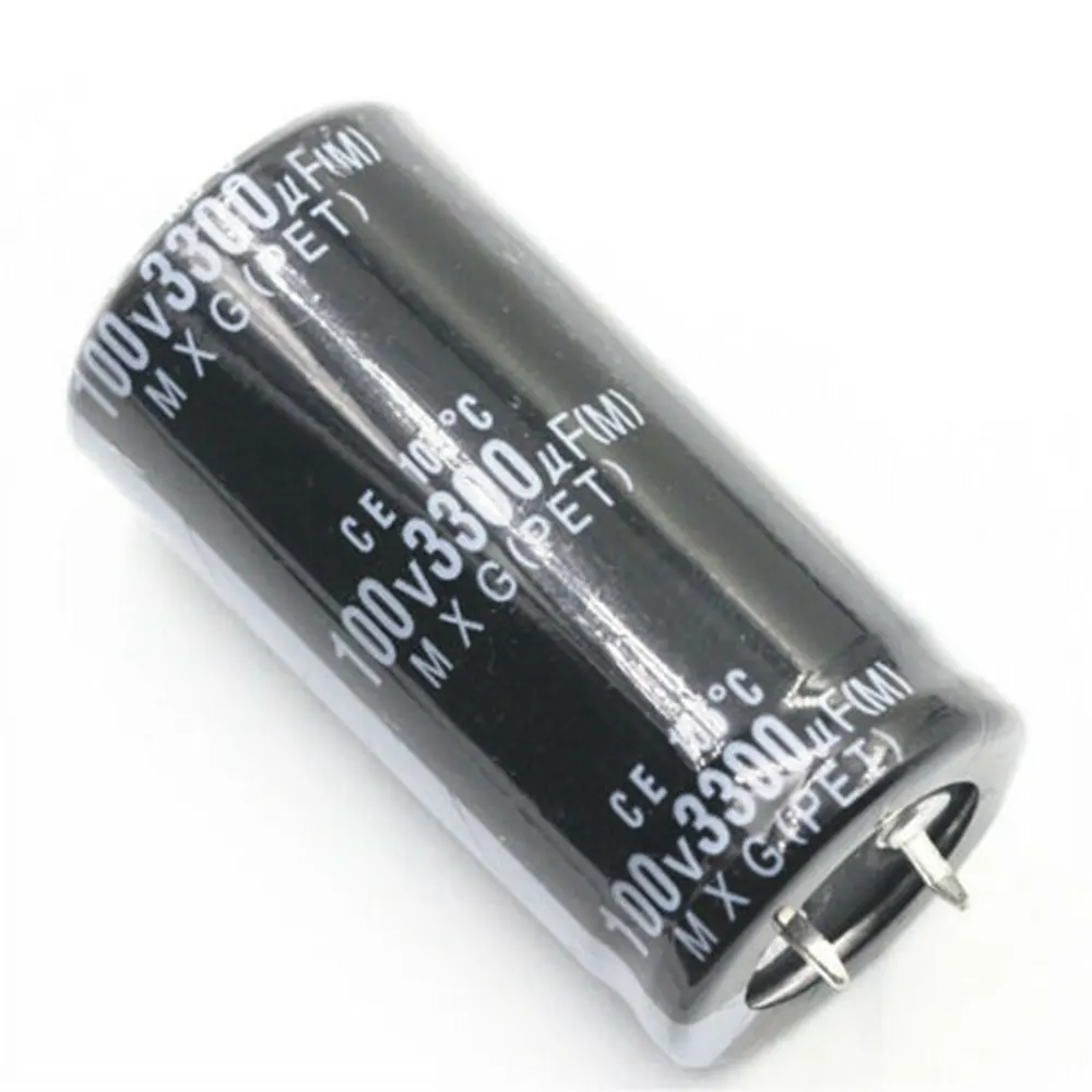 1pc 3300uF 100V 3300MFD 100WV Aluminum Electrolytic Capacitor 25*45mm Snap In 3300mf100v 3300uf100v 100v3300mf 100v3300uf