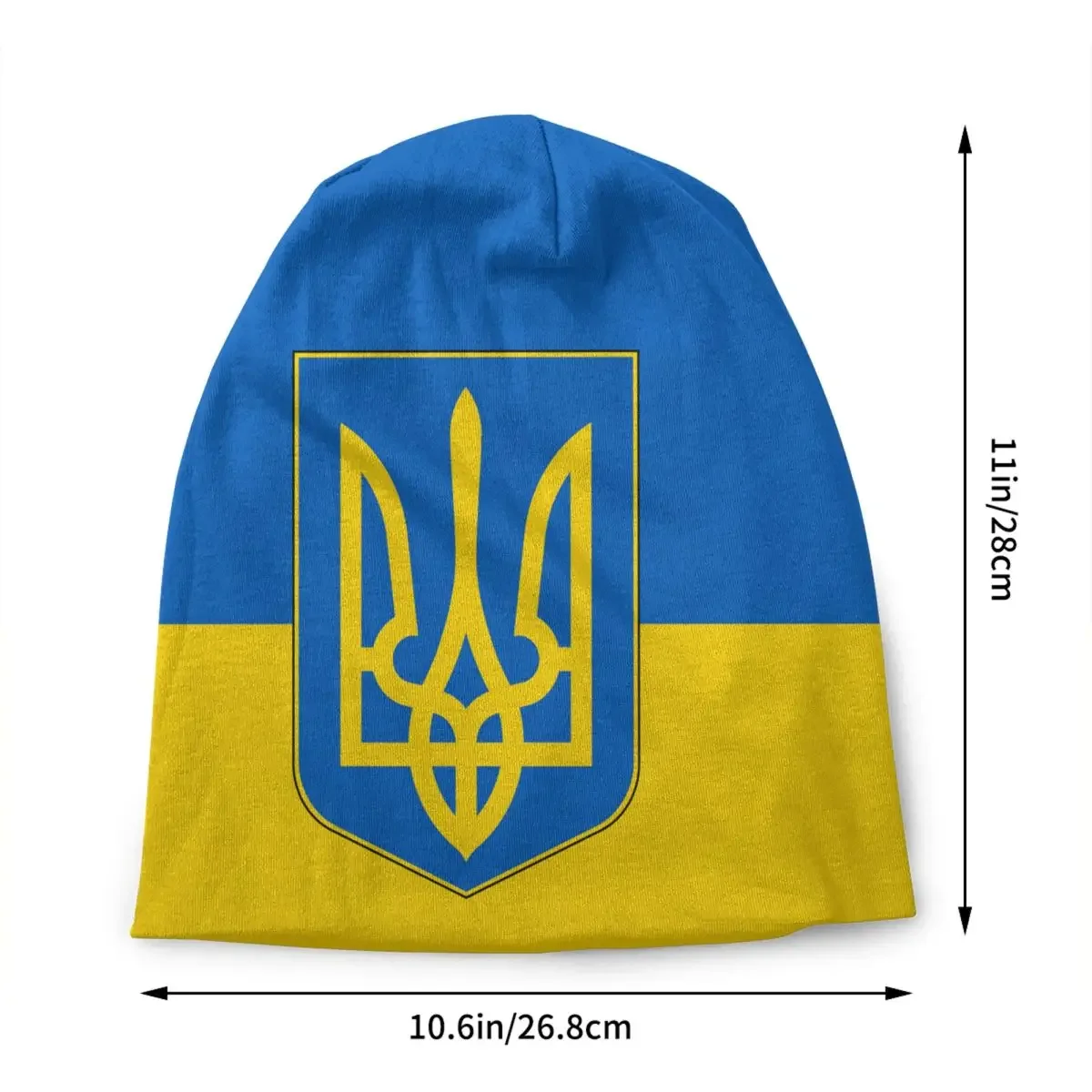 Custom Flag Of Ukraine Skullies Beanies Caps Hip Hop Winter Warm Men Women Knitting Hat Unisex Adult Patriotic Bonnet Hats