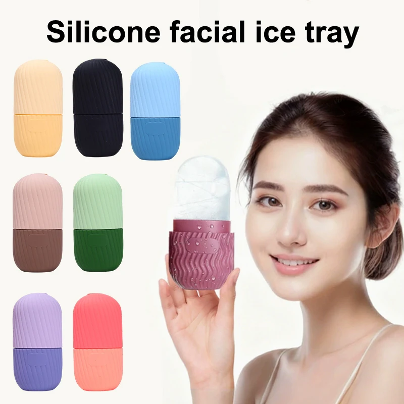 For Face And Eye Skin Care Tool Silicone Ice Facial Roller Cooling Silicone Massager Beauty Lifting Ice Ball Mold view 2