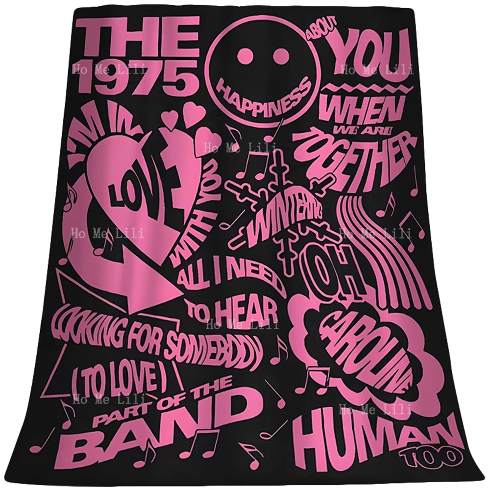 The 1975 Band Music Funny Creative Vintage Poster Print Soft Cozy Flannel Blanket Suitable For All Seasons Use